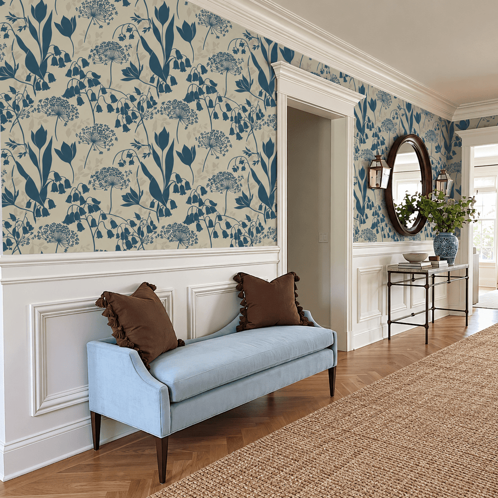 Little Luxuries - Teal Wallpaper - Painted Paper