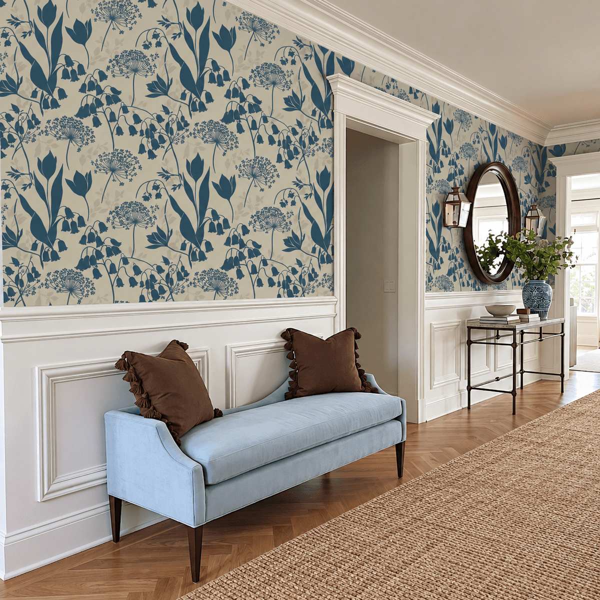 Little Luxuries - Teal Wallpaper - Painted Paper