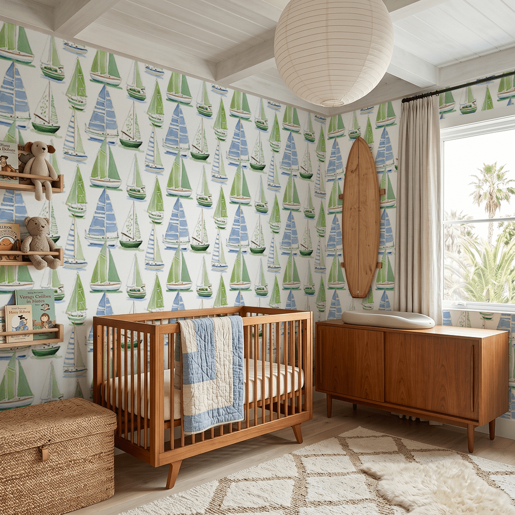 Little Sailer Wallpaper - Painted Paper