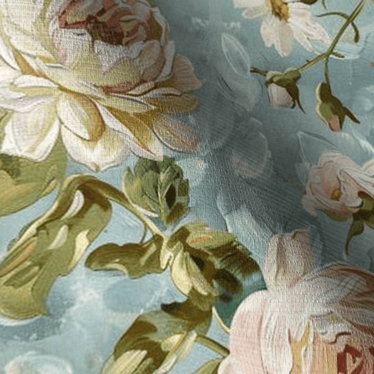 Louisa Floral Faux Grasscloth Wallpaper - Painted Paper