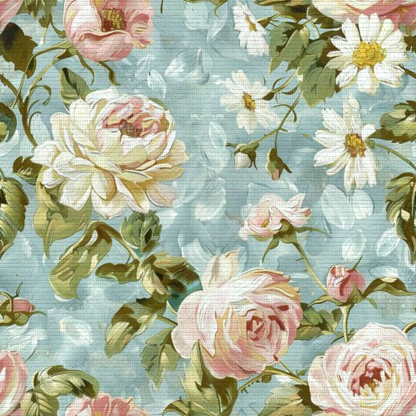 Louisa Floral Faux Grasscloth Wallpaper