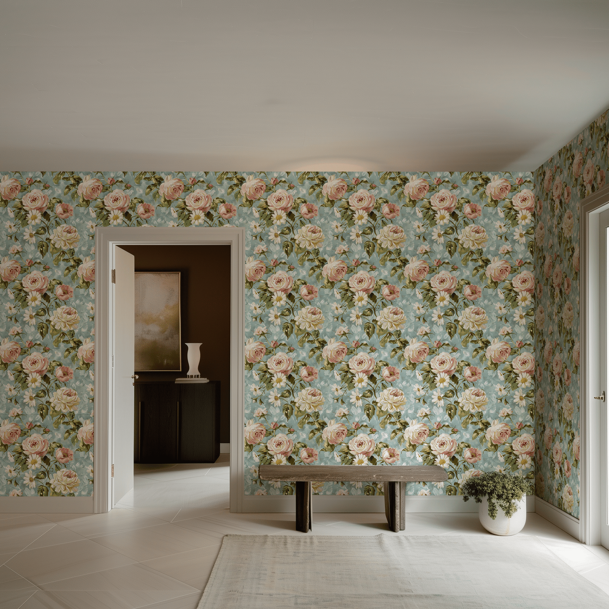 Louisa Floral Wallpaper - Painted Paper