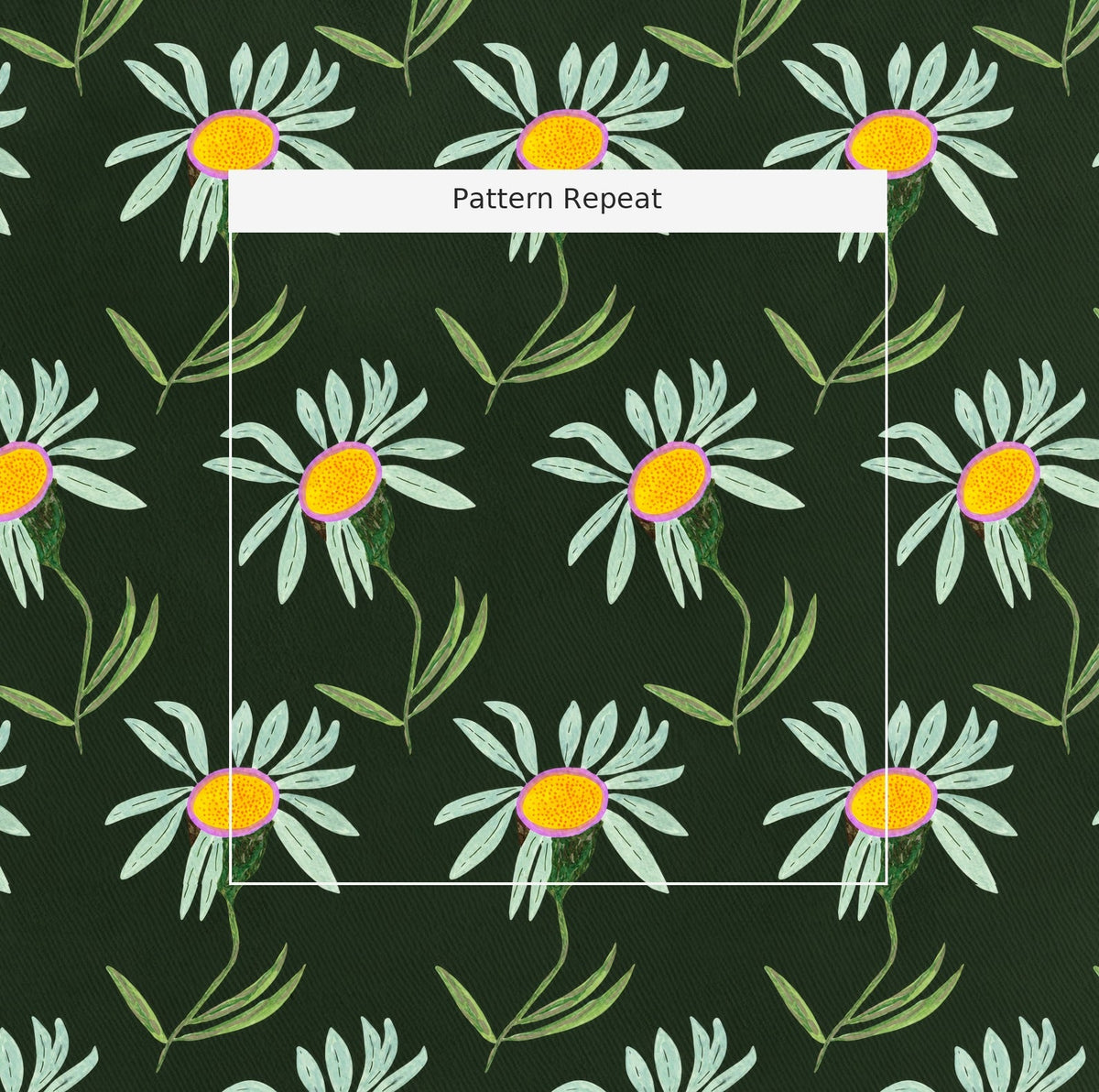 Loves Me Not - Fabric - Painted Paper