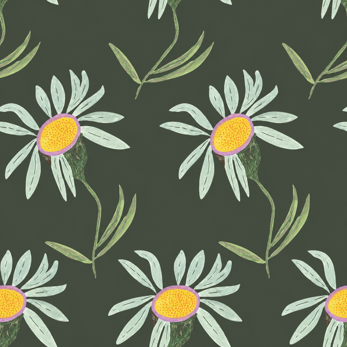Loves Me Not Wallpaper - Painted Paper