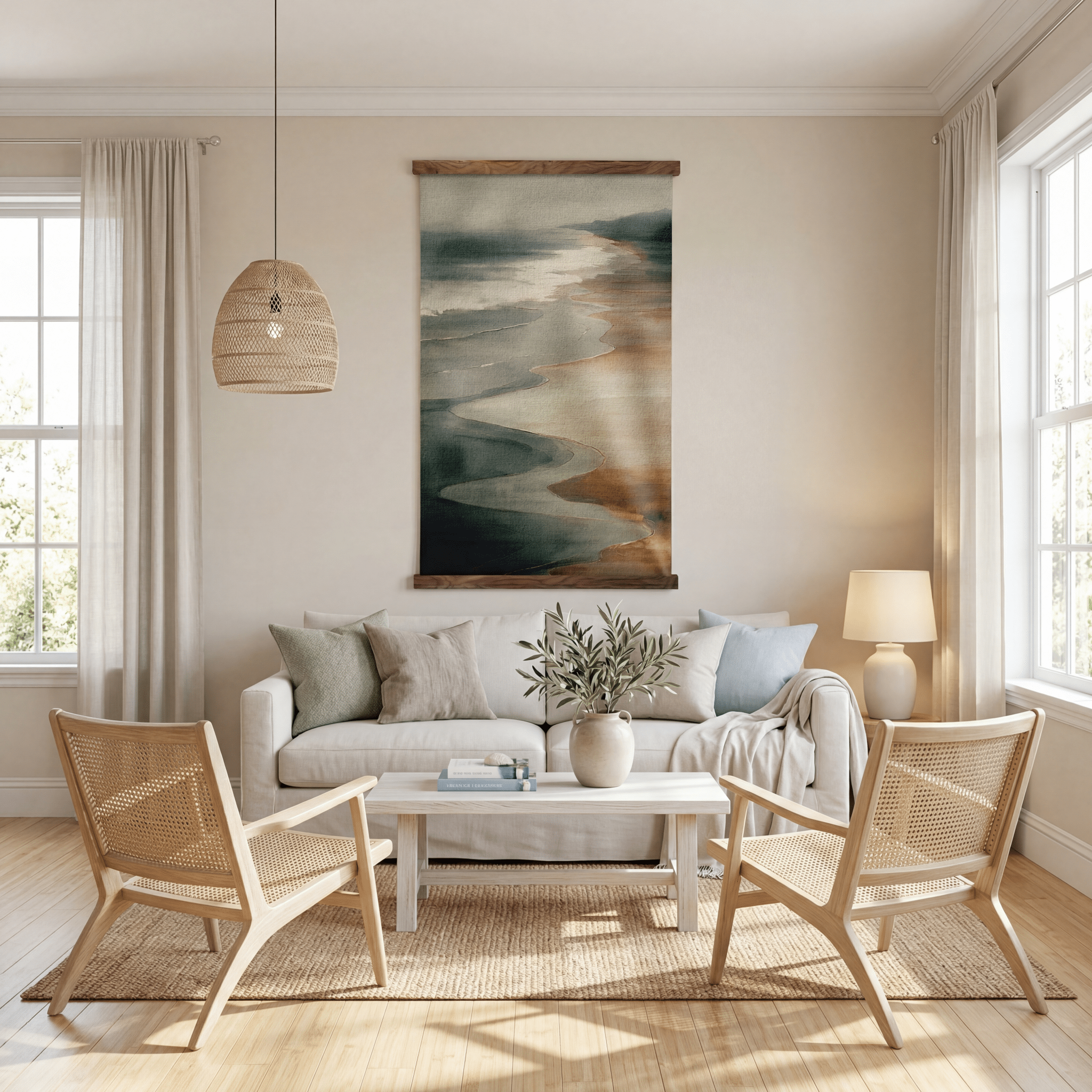 Low Tide - Tapestry - Painted Paper