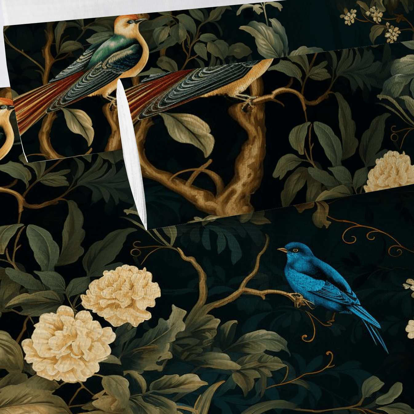 Luca Bloom Faux Grasscloth Wallpaper - Painted Paper