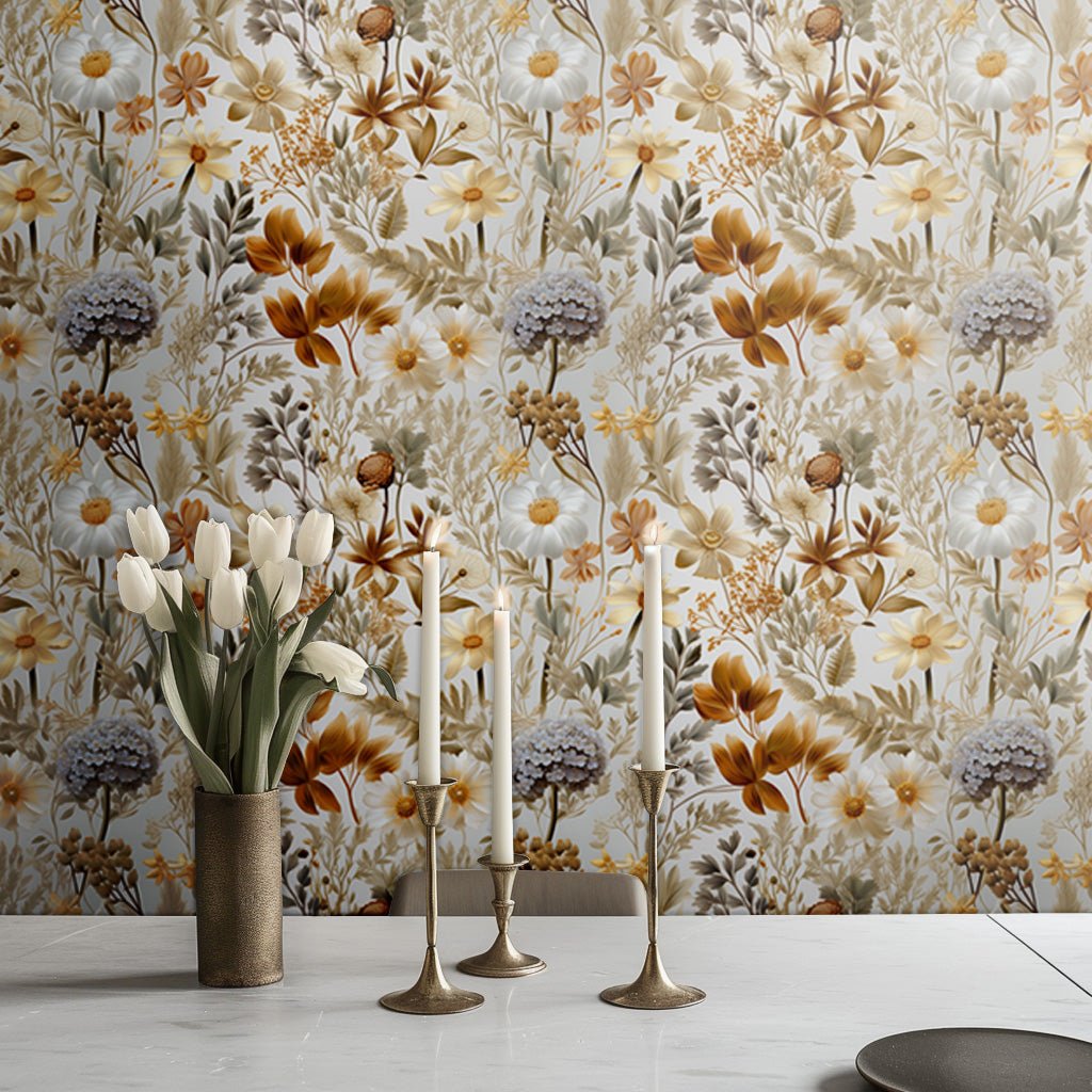 Luna Floral Wallpaper - Painted Paper