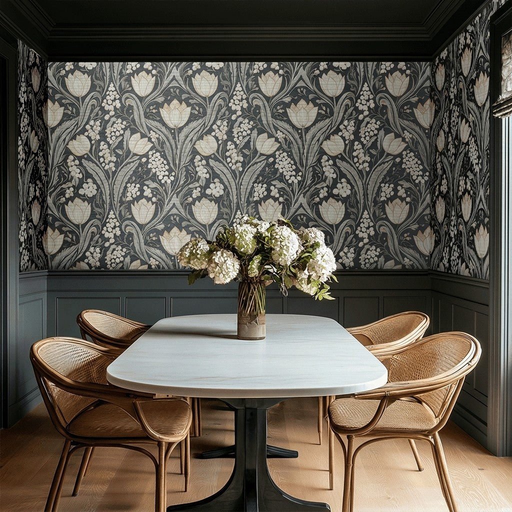 Lyria Faux Grasscloth Wallpaper - Painted Paper