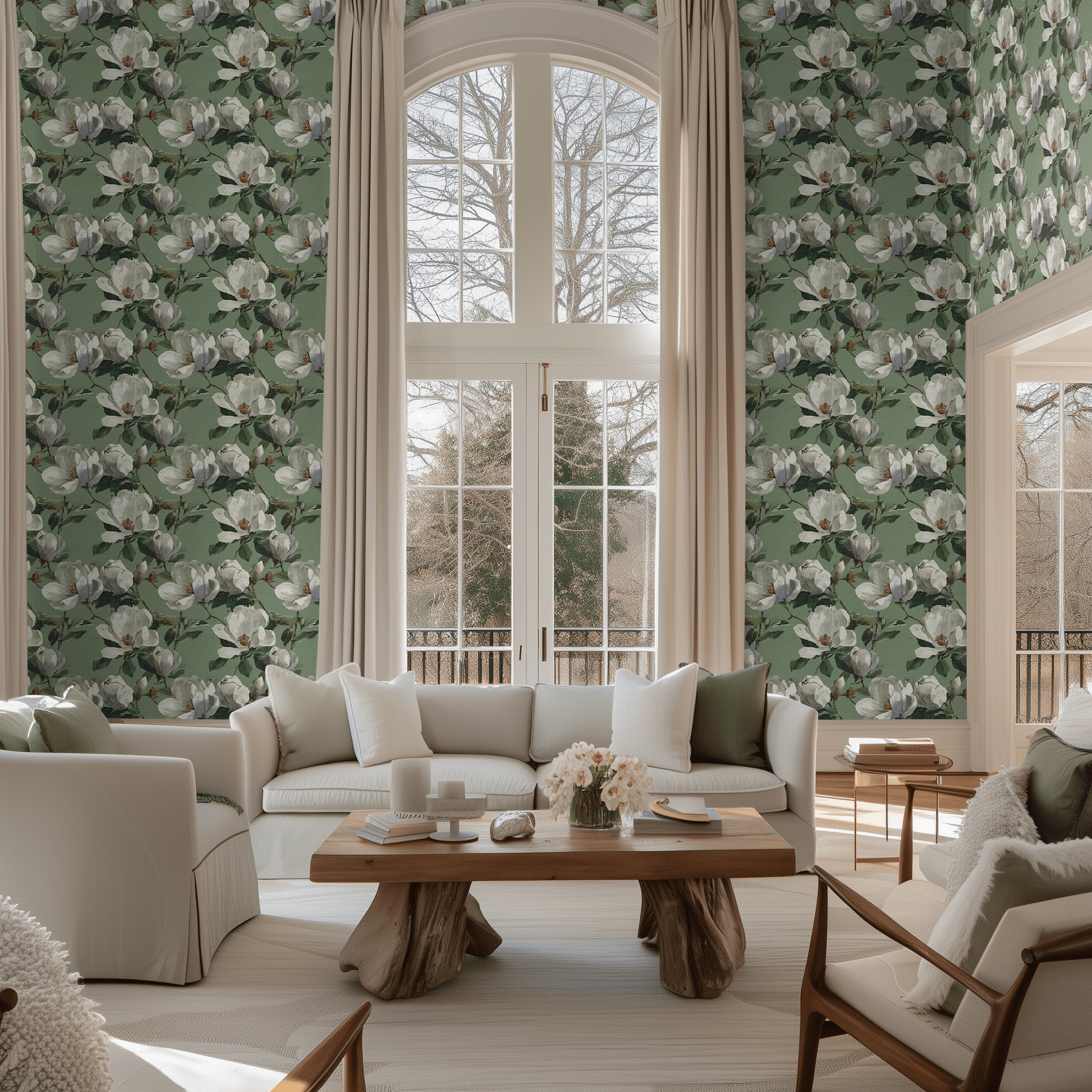 Magnoila Lane Wallpaper - Painted Paper