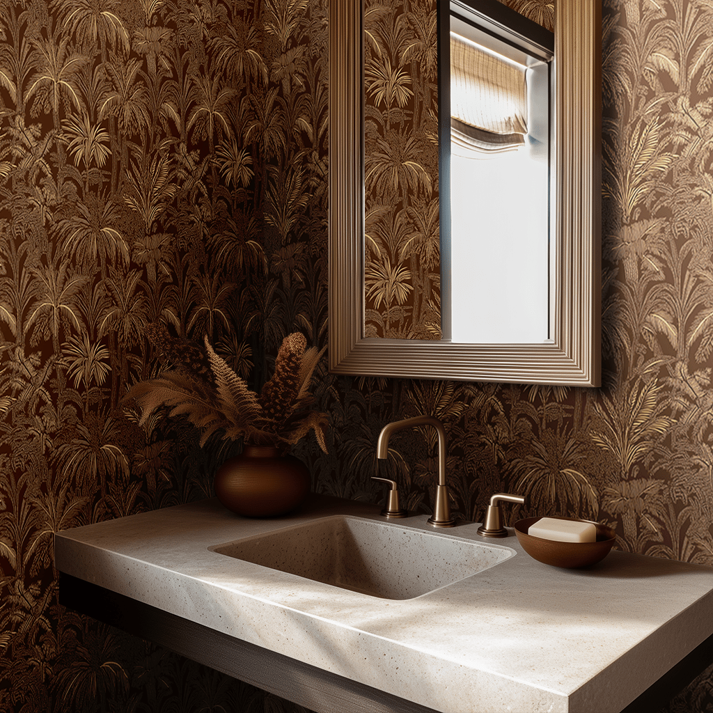 Mahogany Wallpaper - Painted Paper
