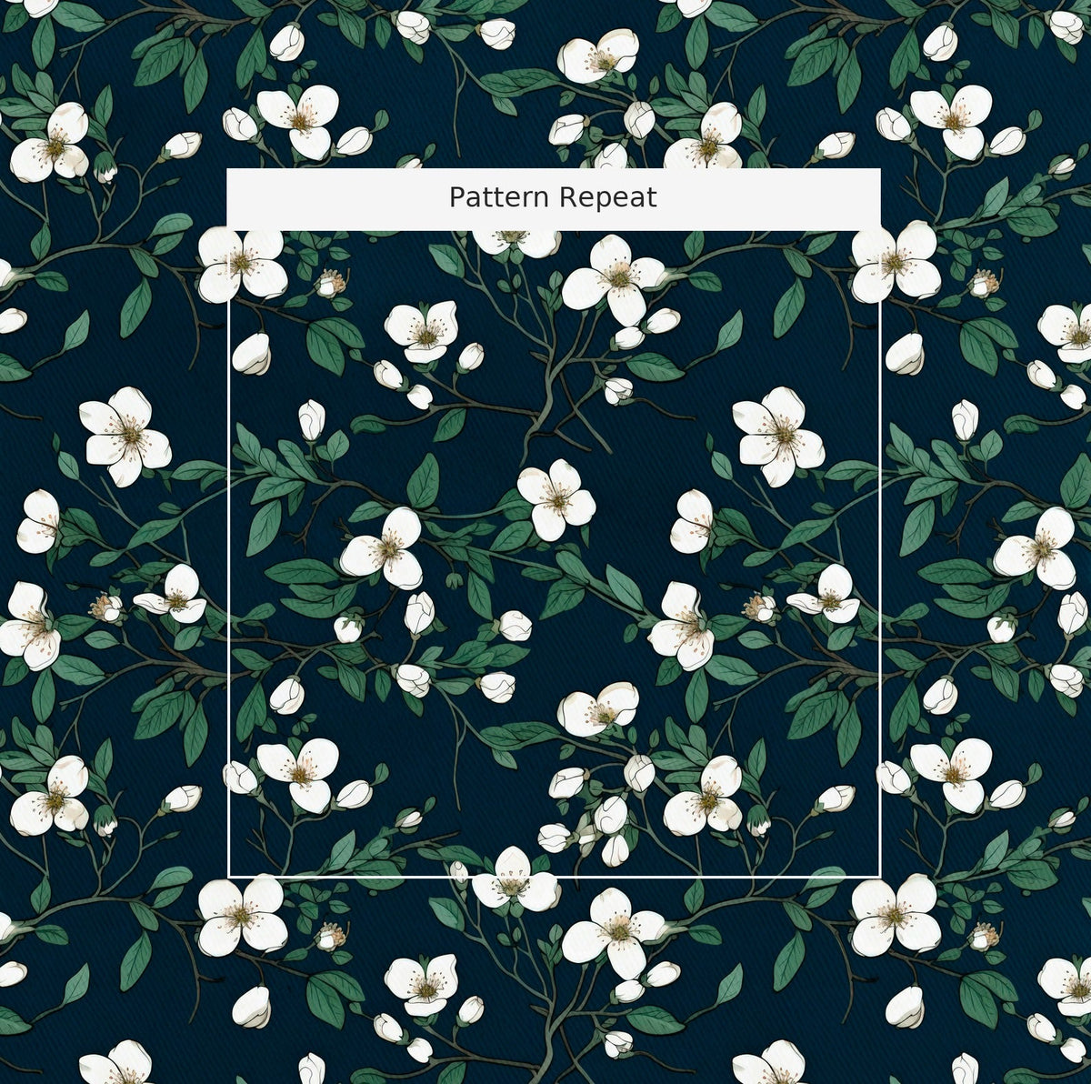 Maisie Floral - Fabric - Painted Paper