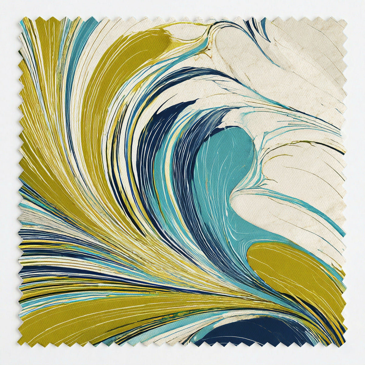 Marble & Chartreuse - Fabric - Painted Paper