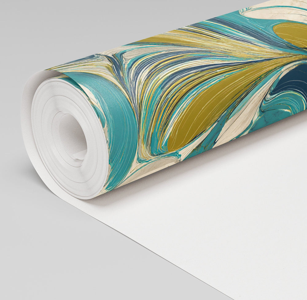 Marble & Chartreuse Wallpaper - Painted Paper