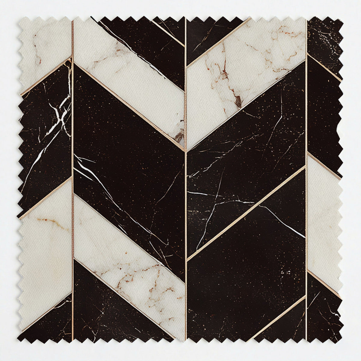 Marble Chevron - Fabric - Painted Paper