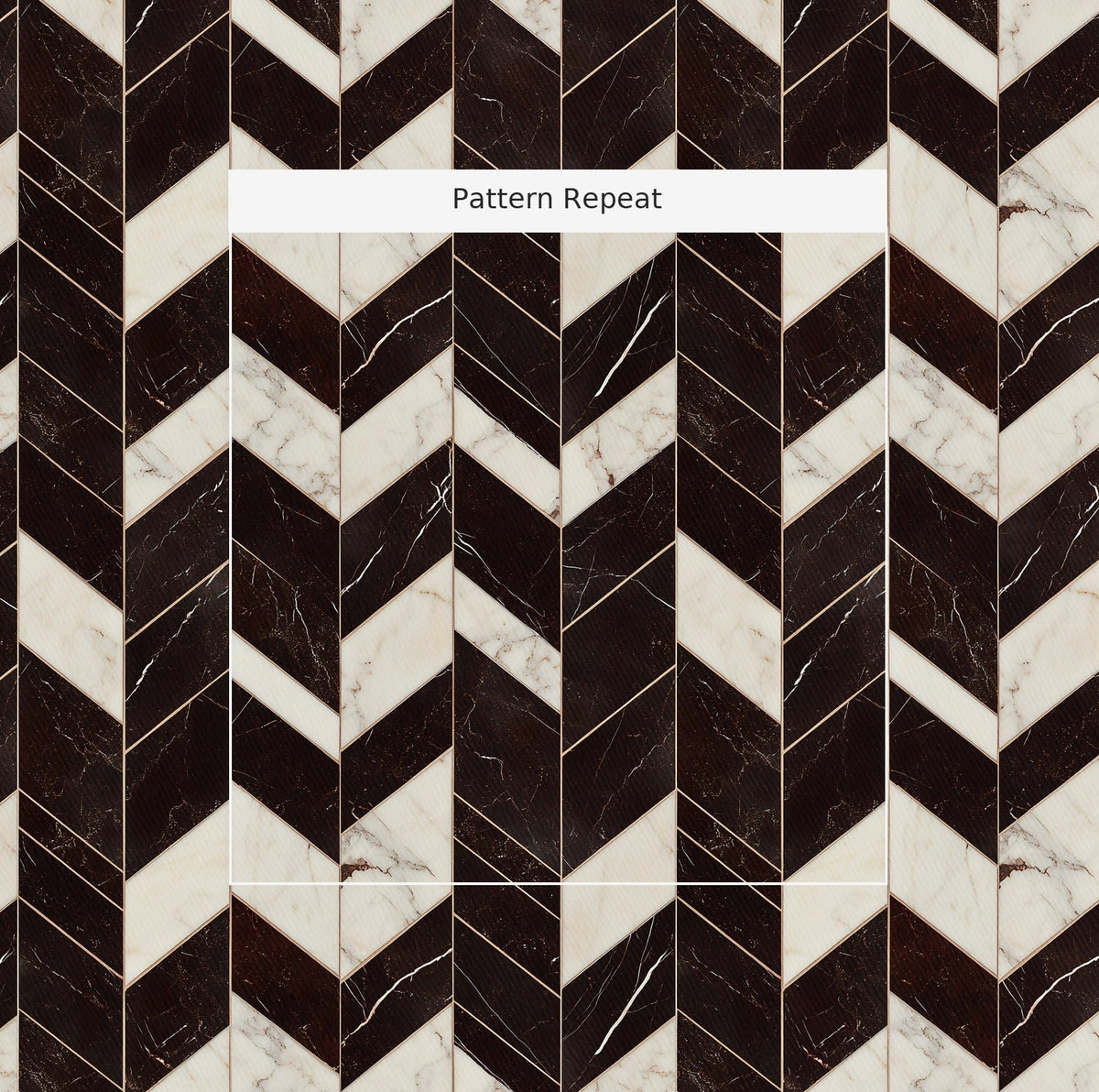 Marble Chevron - Fabric - Painted Paper