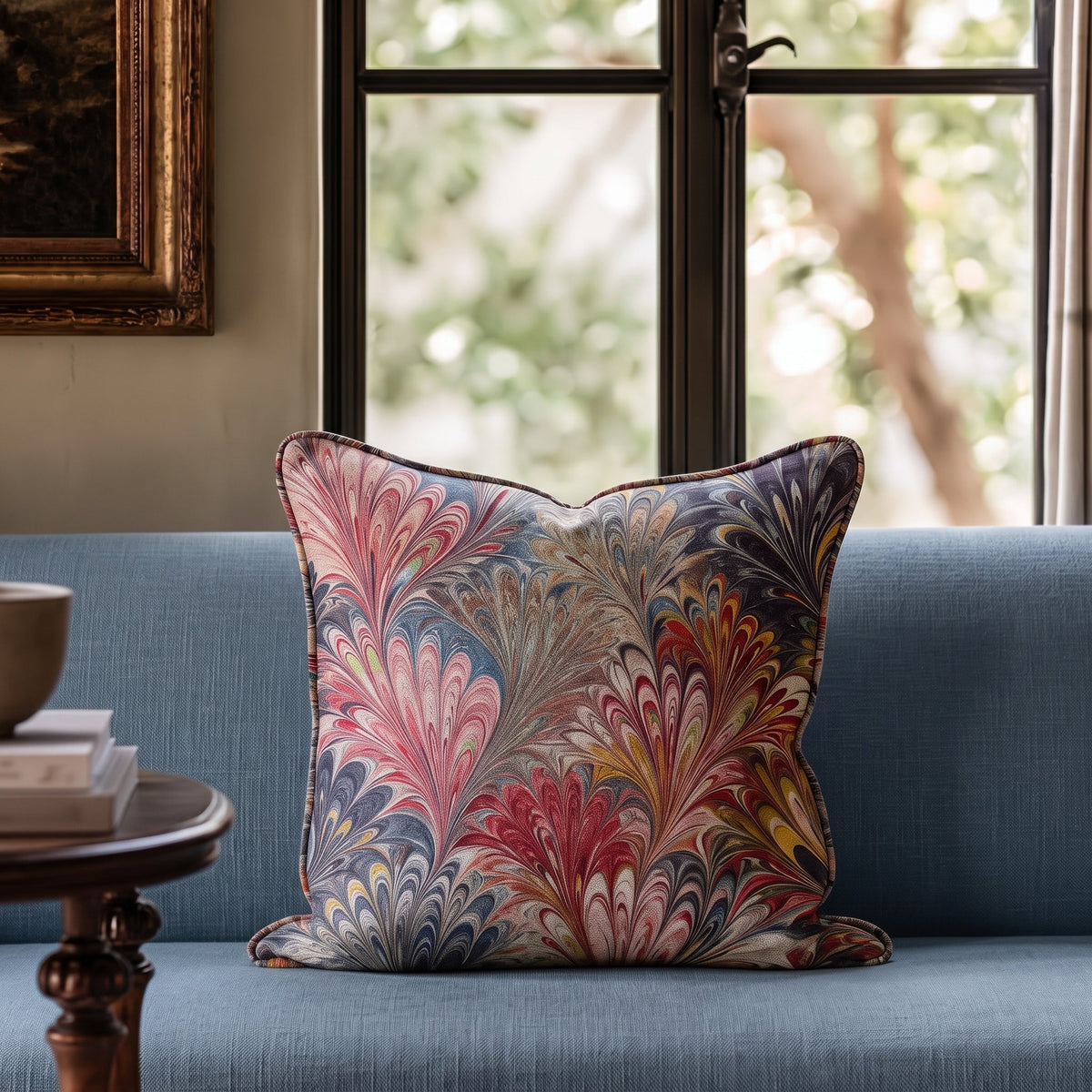 Marble Mania Throw Pillow - Painted Paper