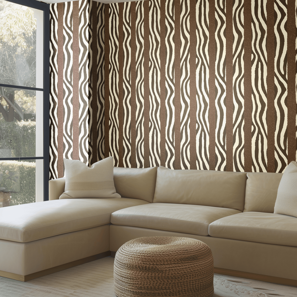 March Zebra Stripe Wallpaper - Painted Paper