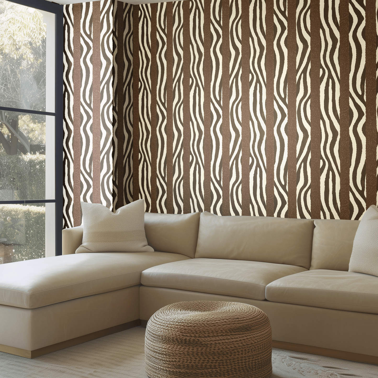 March Zebra Stripe Wallpaper - Painted Paper