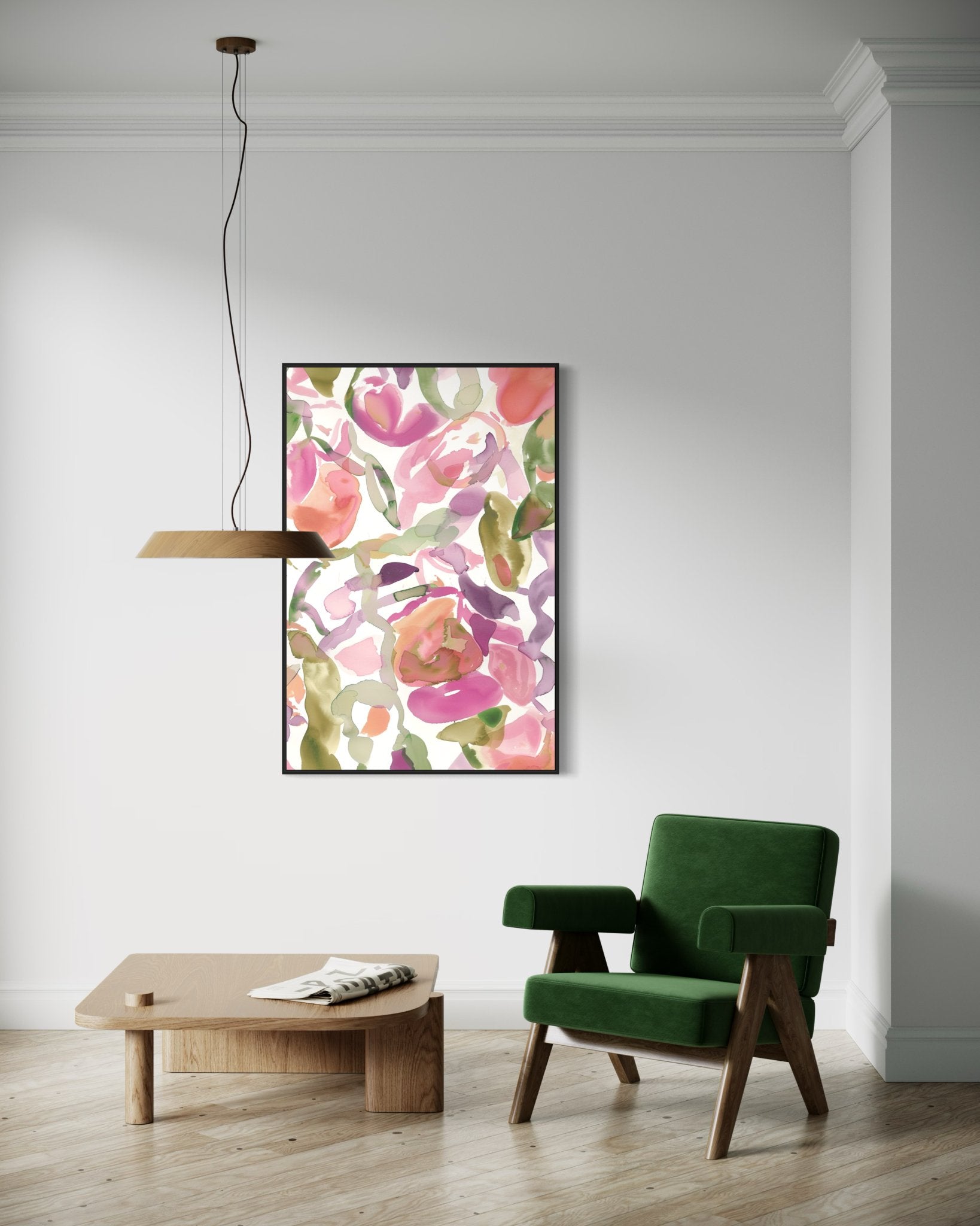 Margaretta Abstract Canvas Print – Painted Paper