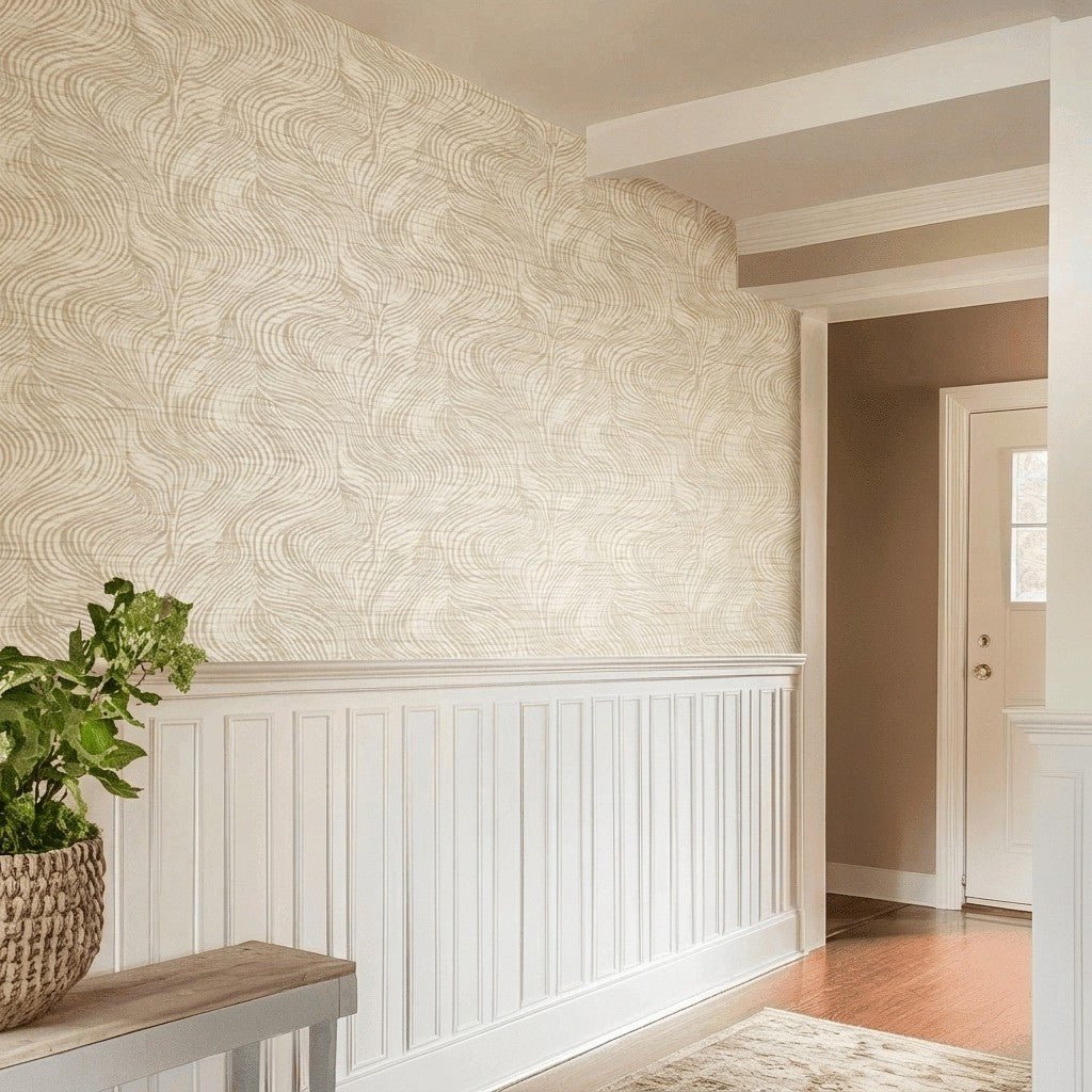 Marguerite Faux Grasscloth Wallpaper - Painted Paper