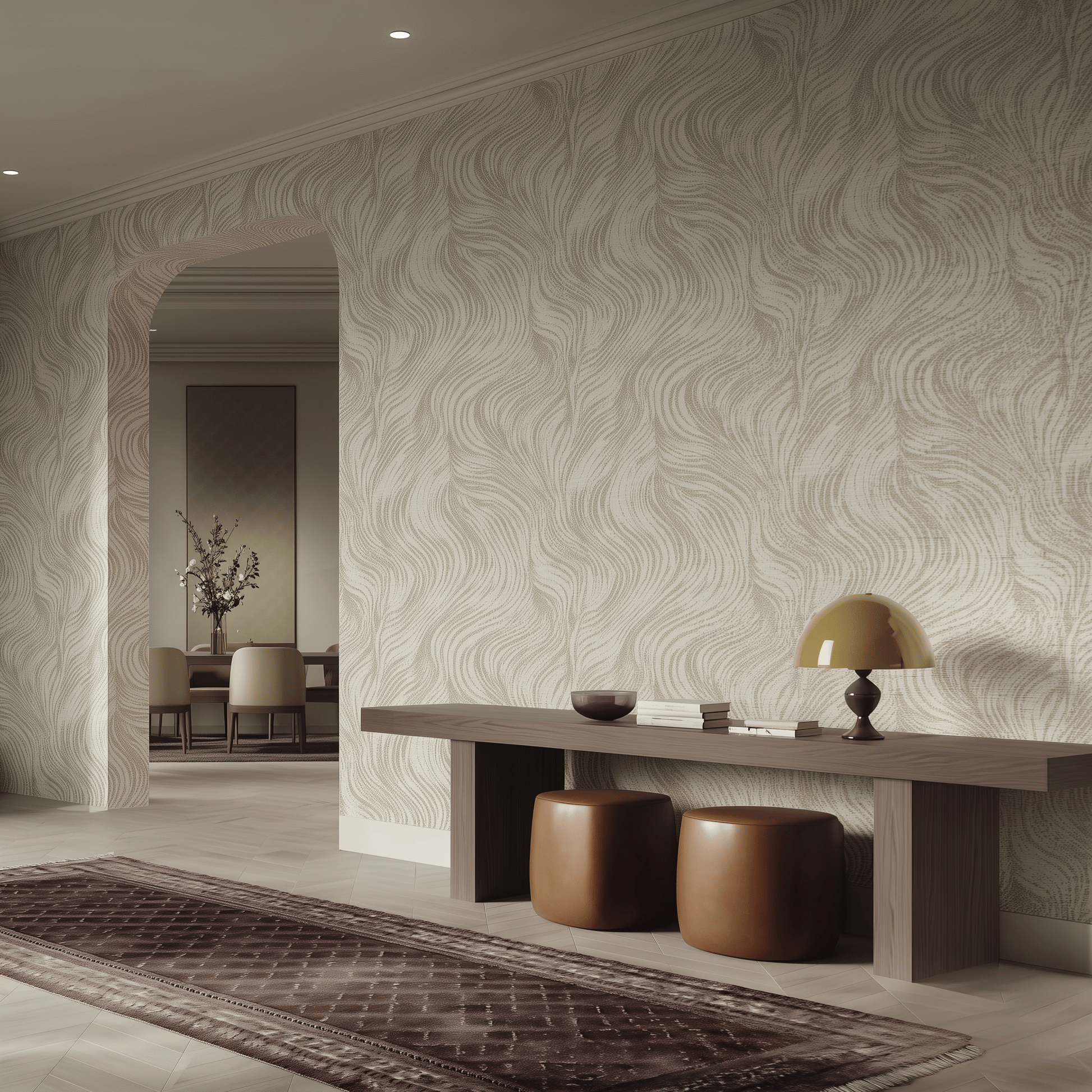 Marguerite Faux Grasscloth Wallpaper - Painted Paper