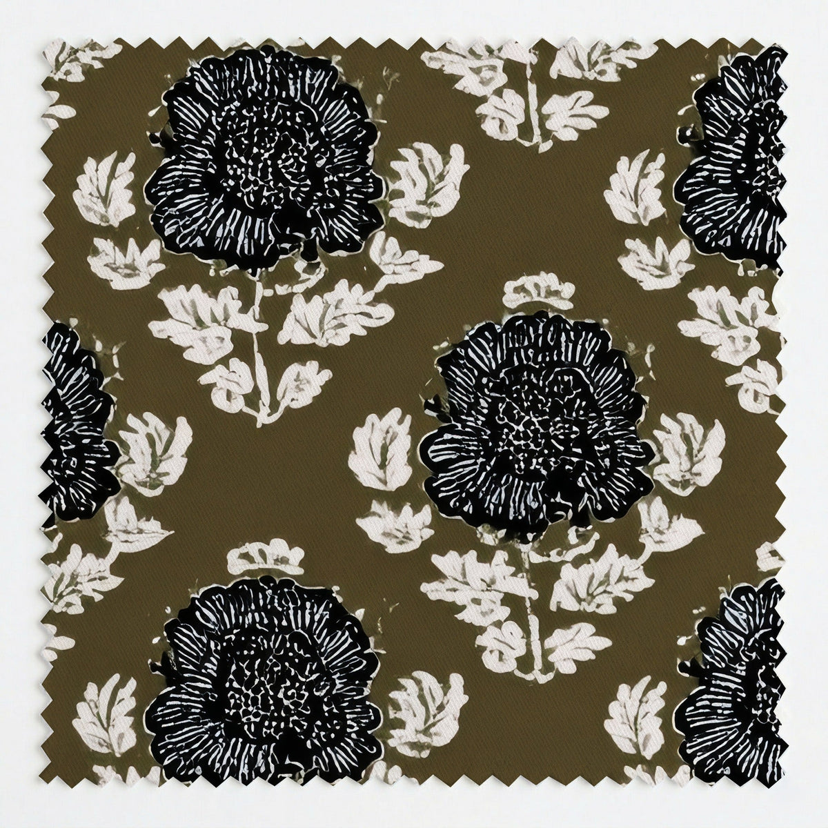 Marguerite Midnight Peony - Fabric - Painted Paper
