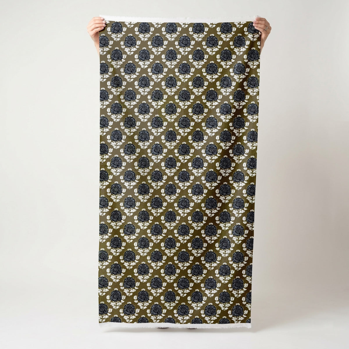 Marguerite Midnight Peony - Fabric - Painted Paper