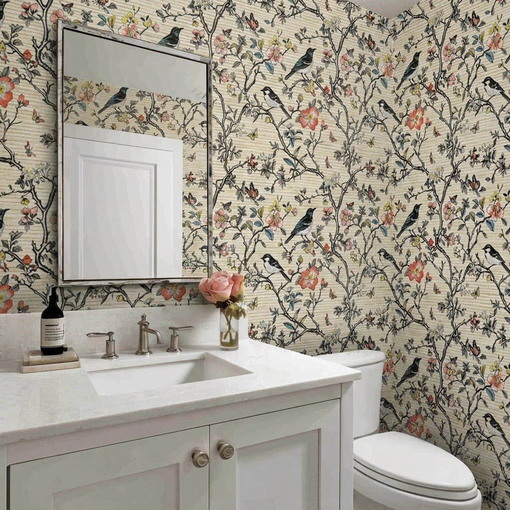 Marigold Faux Grasscloth Wallpaper - Painted Paper