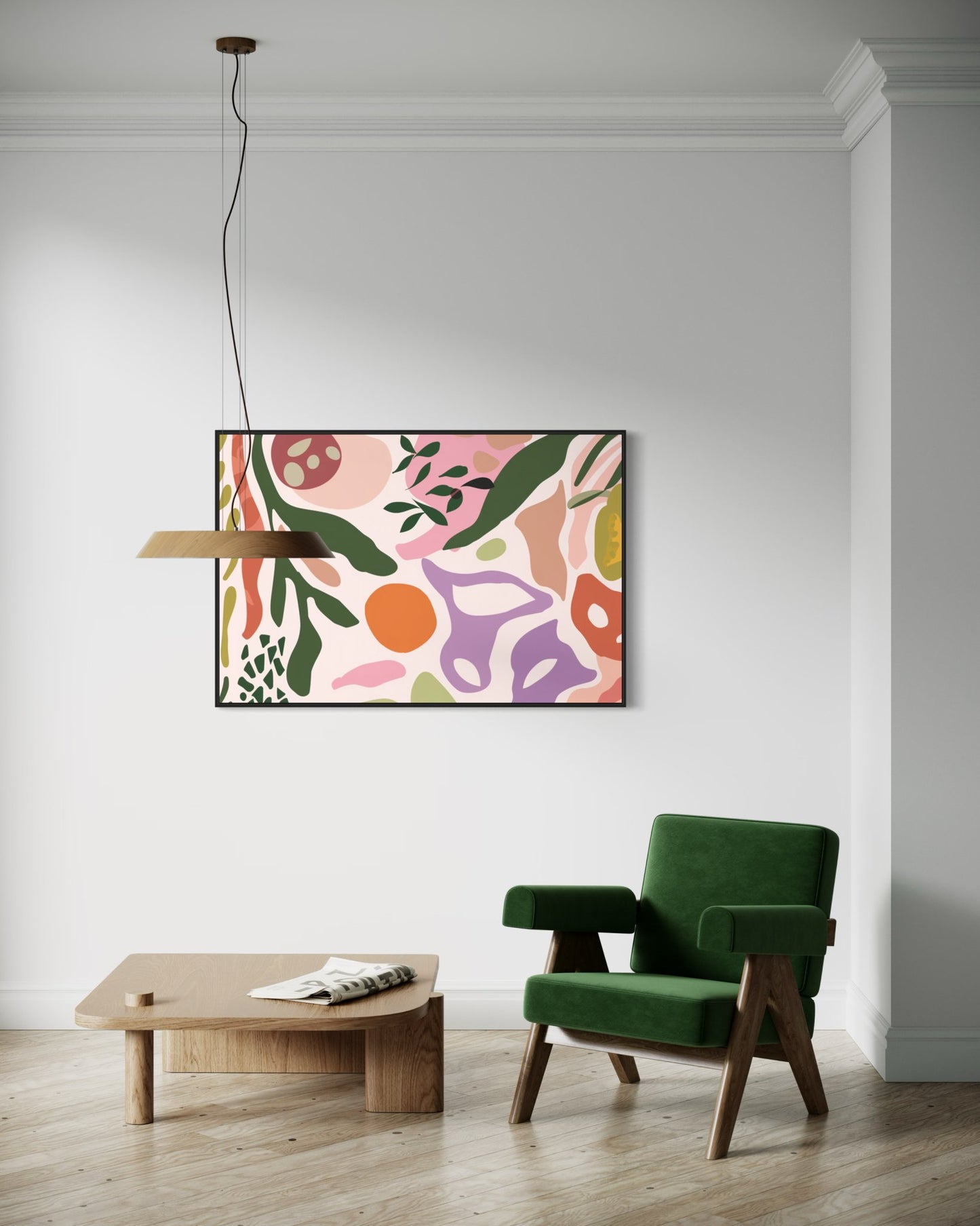 Marion Abstract Canvas Print - Painted Paper