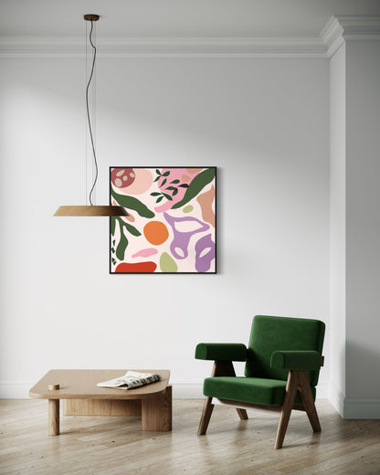 Marion Abstract Canvas Print - Painted Paper