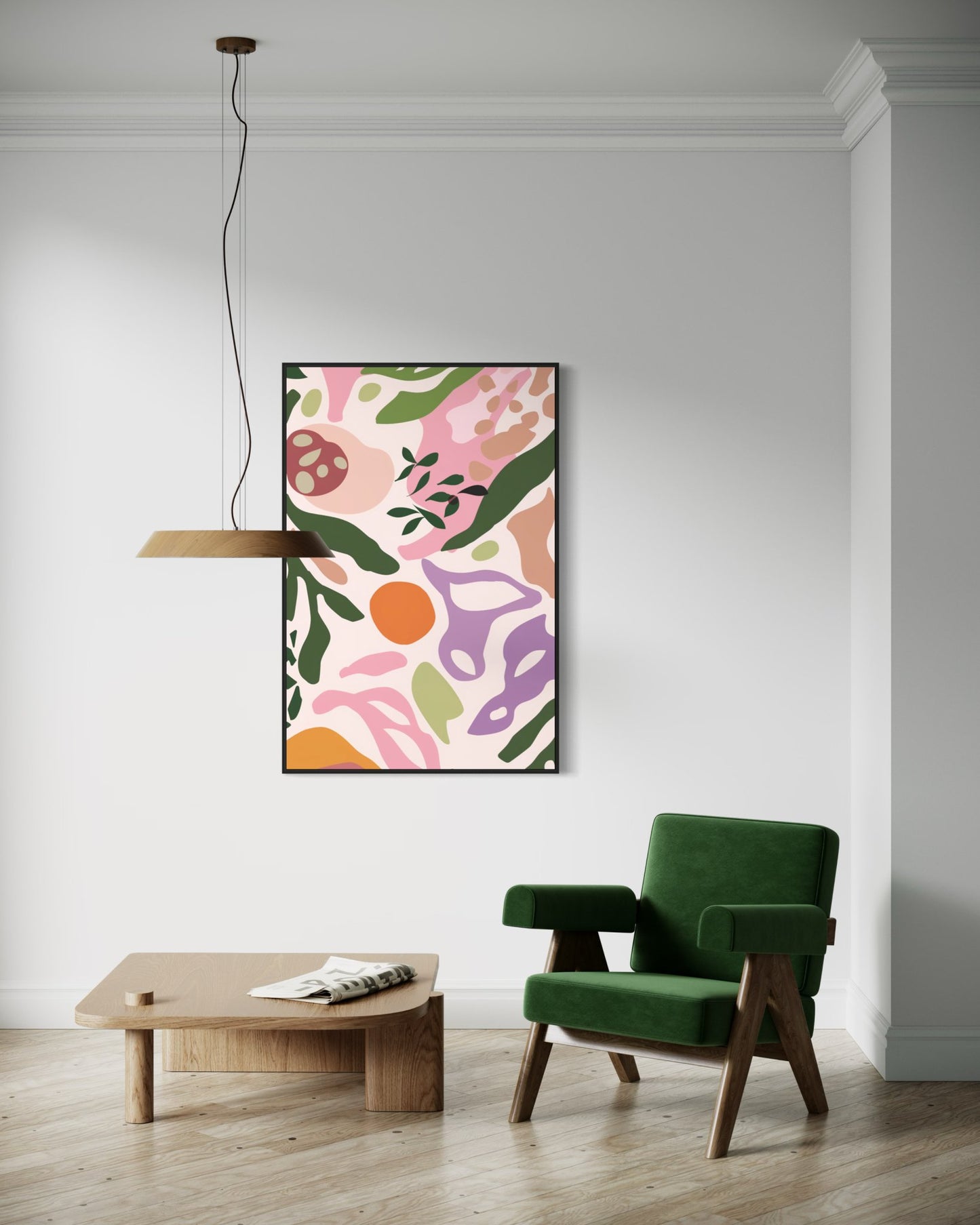 Marion Abstract Canvas Print - Painted Paper