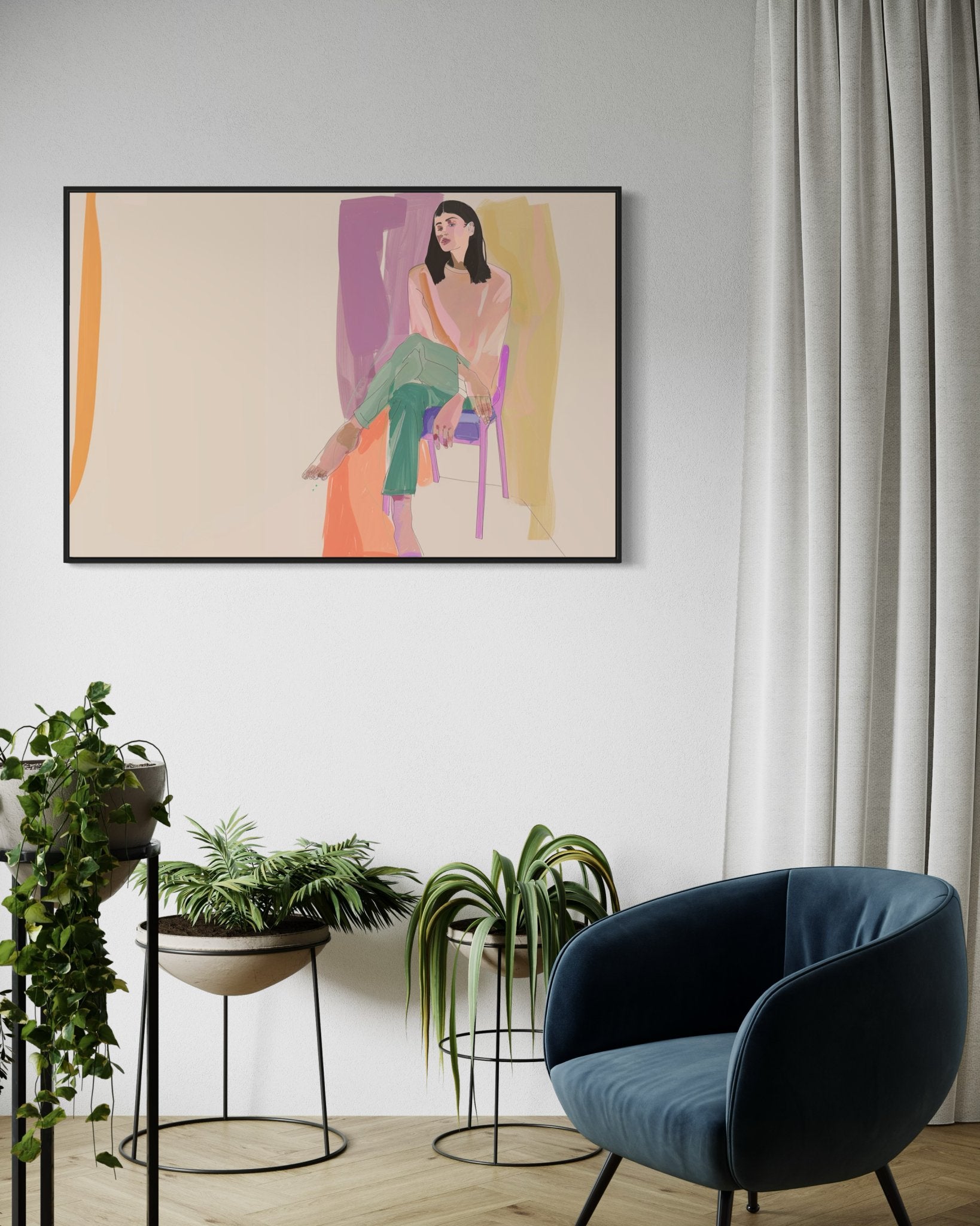 Maris Portrait Canvas Print - Painted Paper