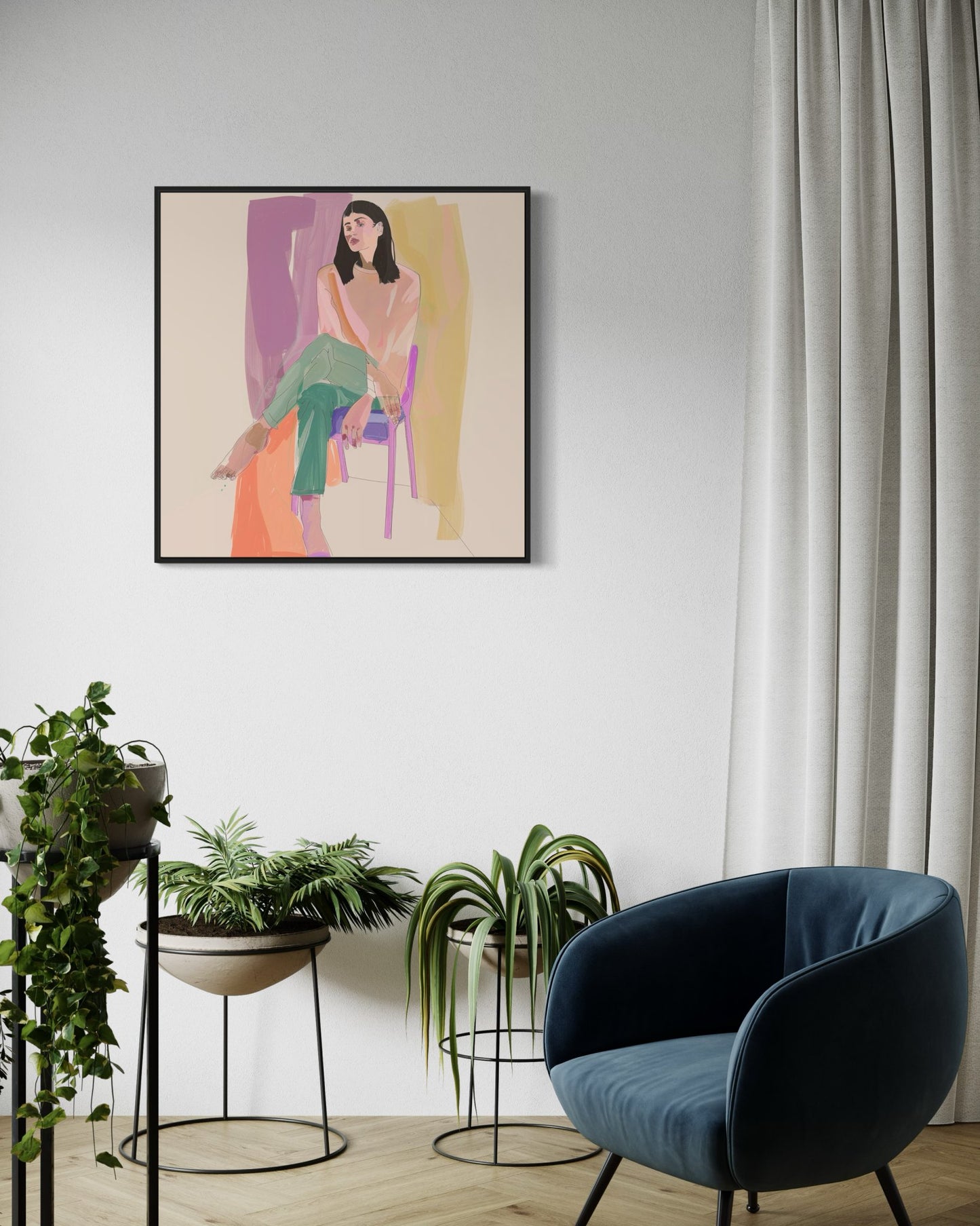 Maris Portrait Canvas Print - Painted Paper