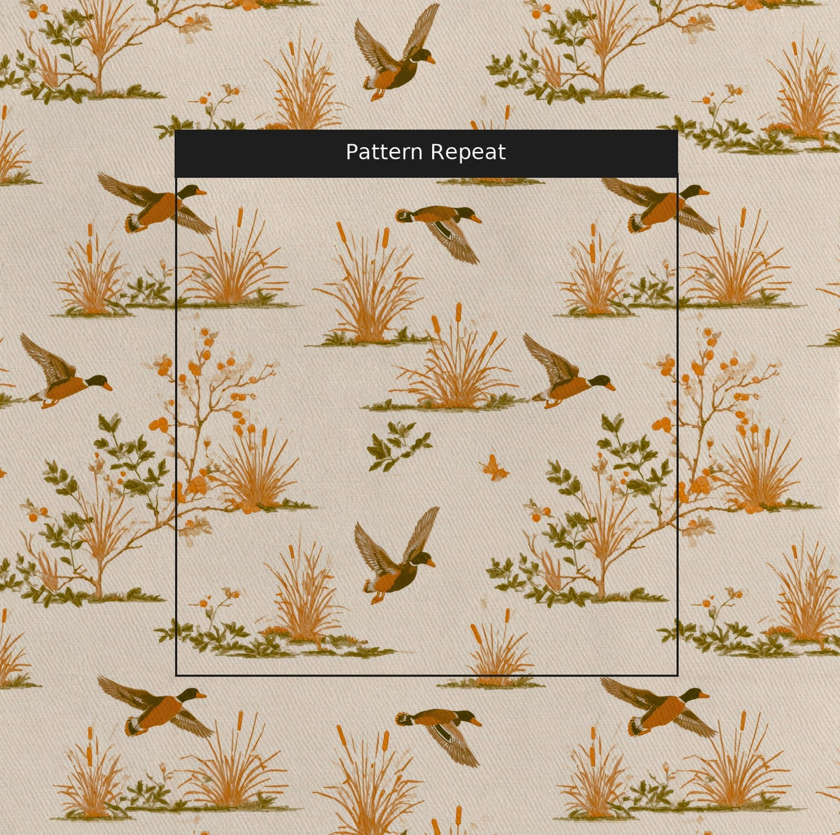 Marshland Flight - Fabric - Painted Paper