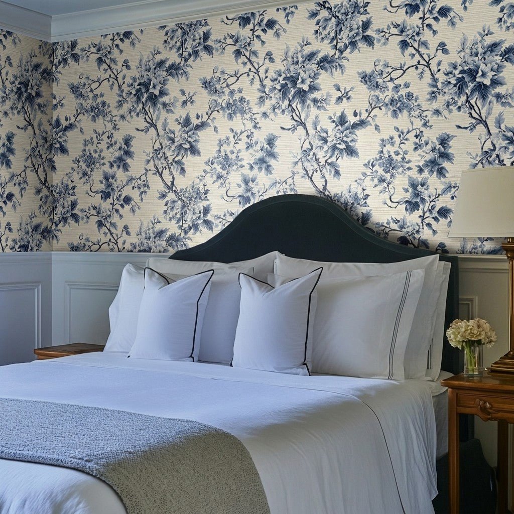Maude Faux Grasscloth Wallpaper - Painted Paper