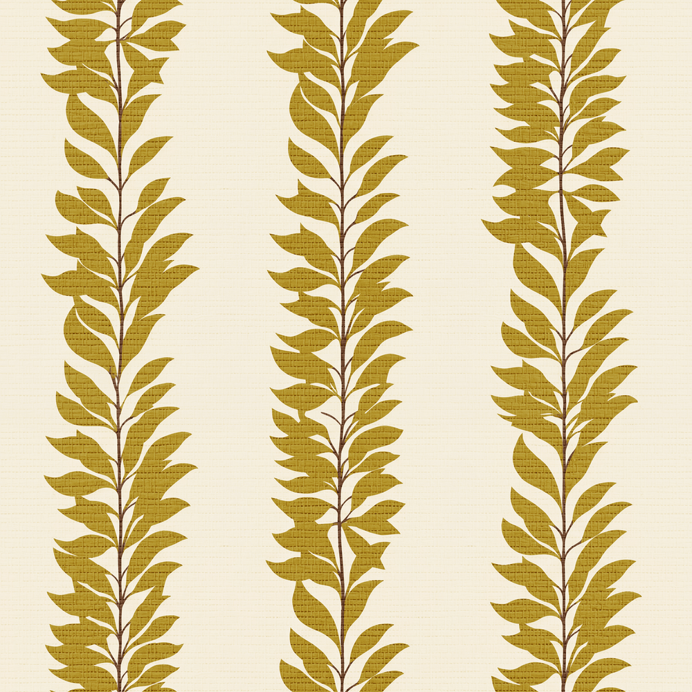 Meander Vine - Faux Grasscloth Wallpaper - Painted Paper