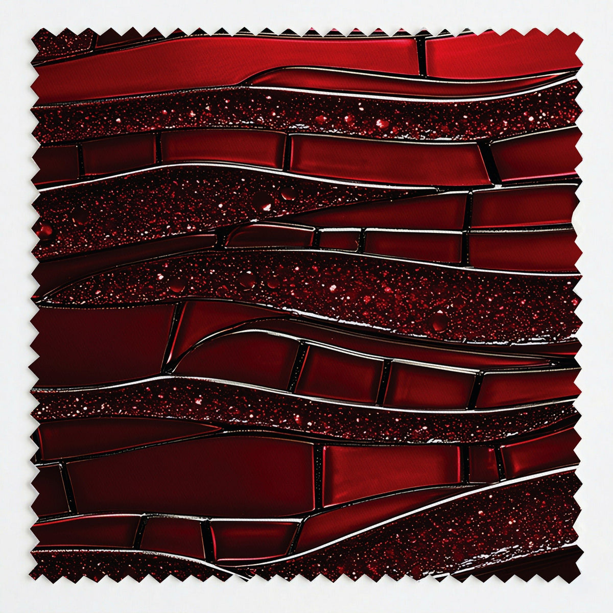 Merlot Mosaic - Fabric - Painted Paper