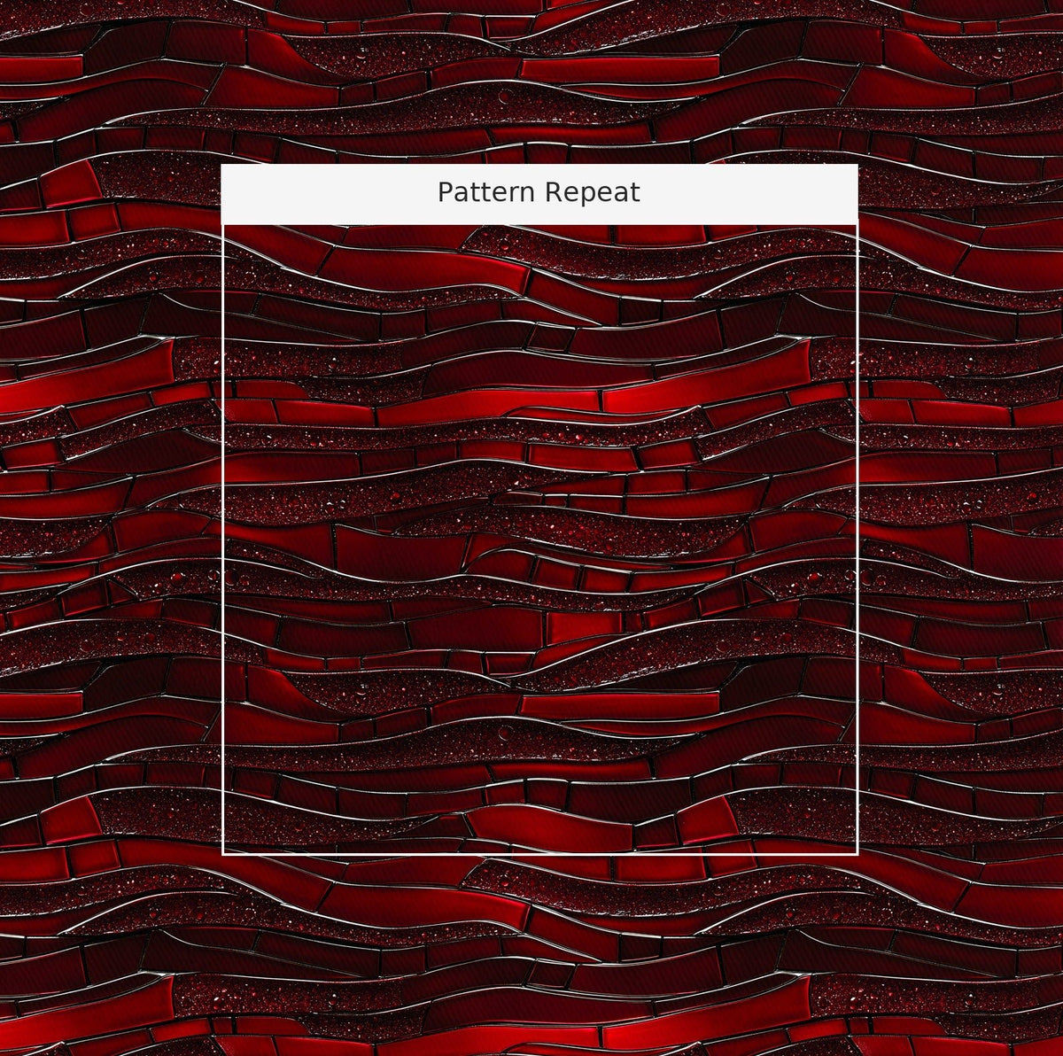 Merlot Mosaic - Fabric - Painted Paper