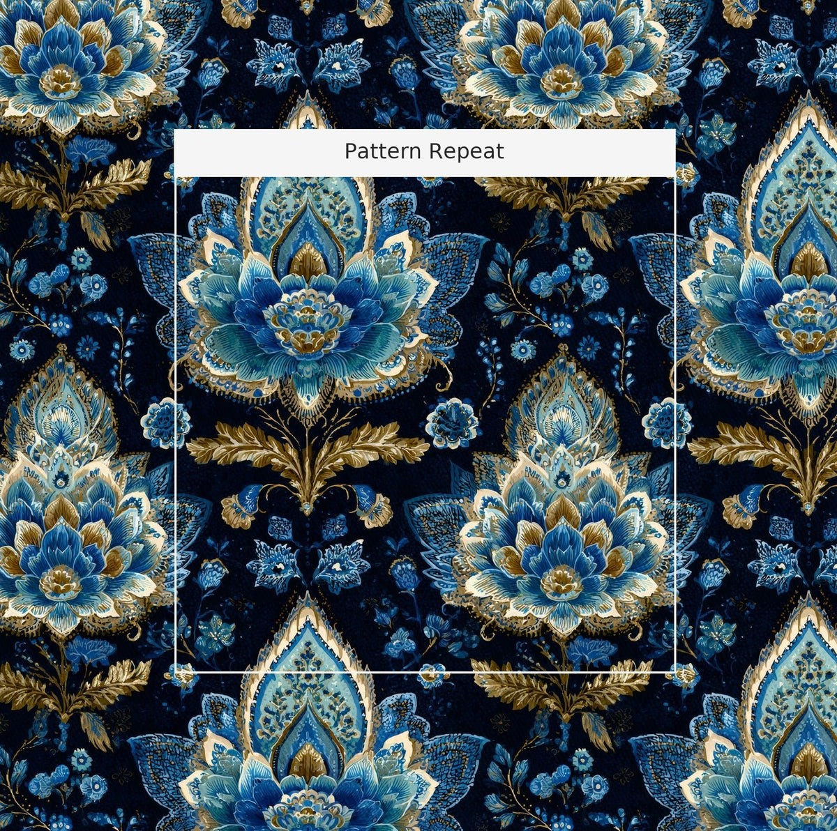 Midnight Court - Fabric - Painted Paper