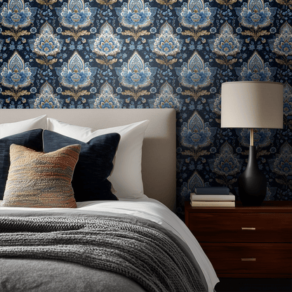 Midnight Court Wallpaper - Painted Paper