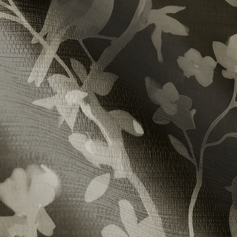 Midnight in the Garden Faux Grasscloth Wallpaper - Painted Paper