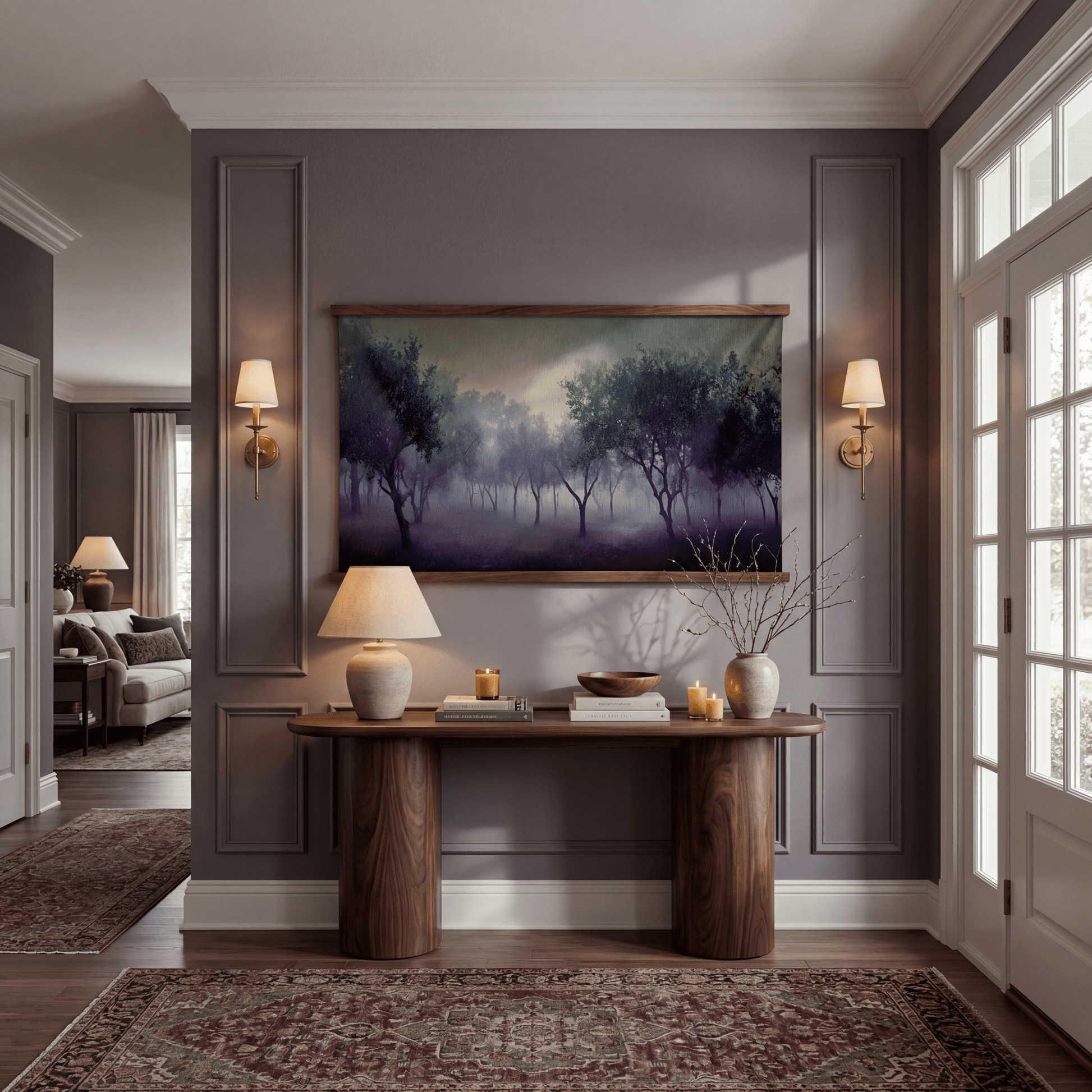 Midnight Orchard - Tapestry - Painted Paper