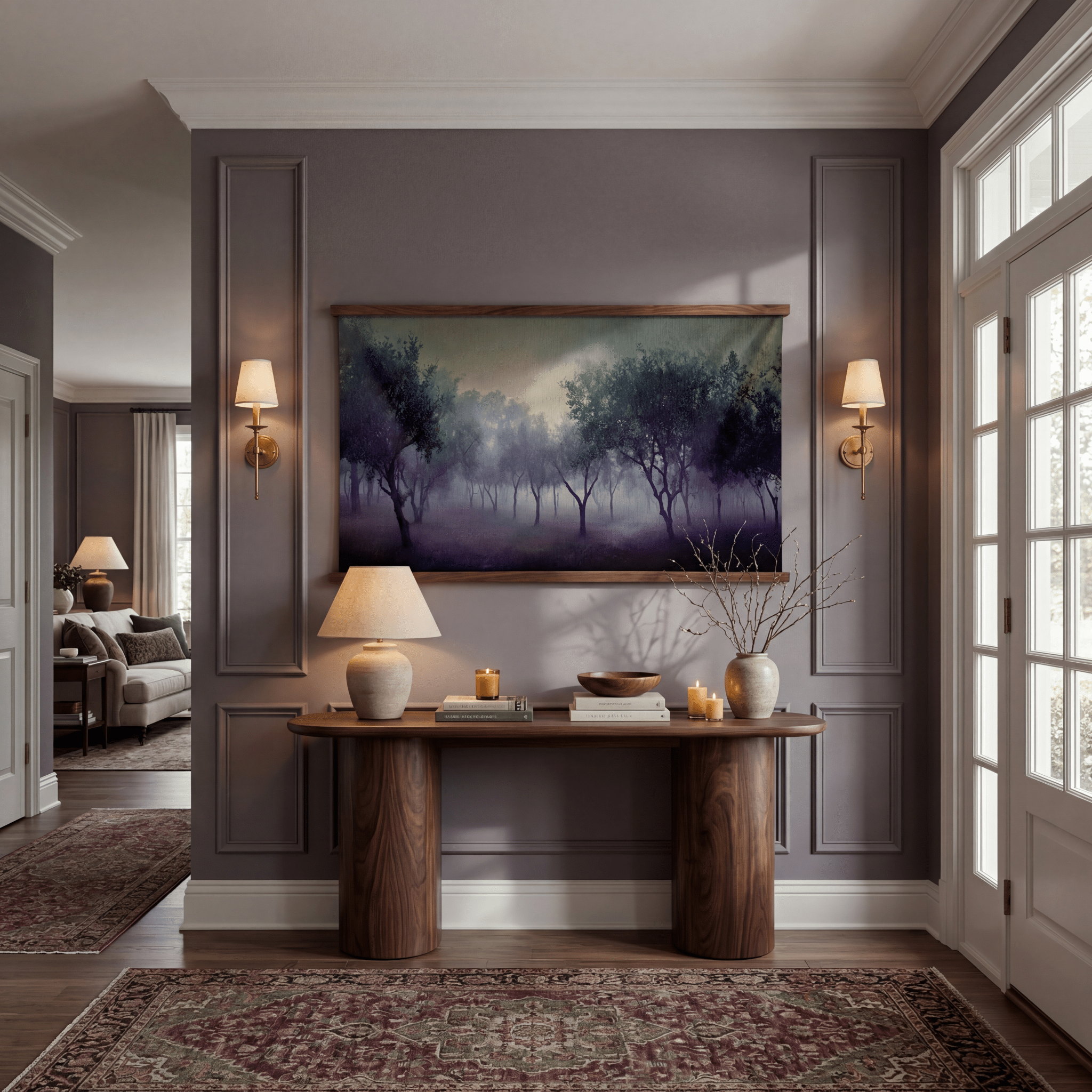 Midnight Orchard - Tapestry - Painted Paper