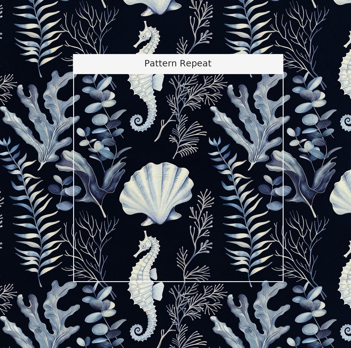 Midnight Reef - Fabric - Painted Paper