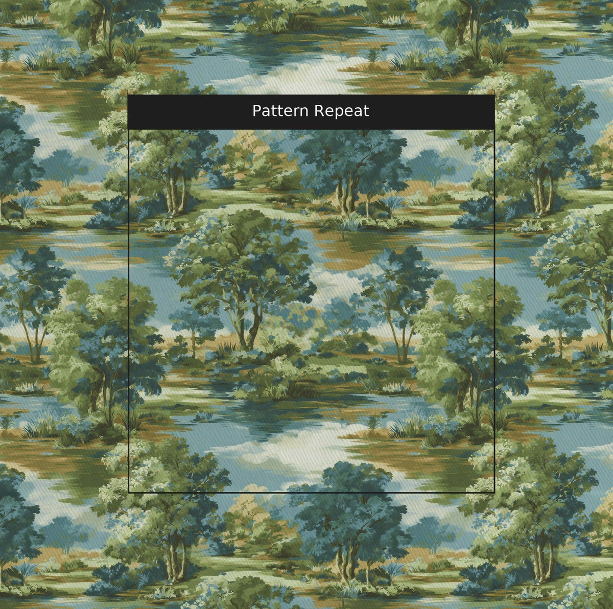 Midnight Spruce - Fabric - Painted Paper