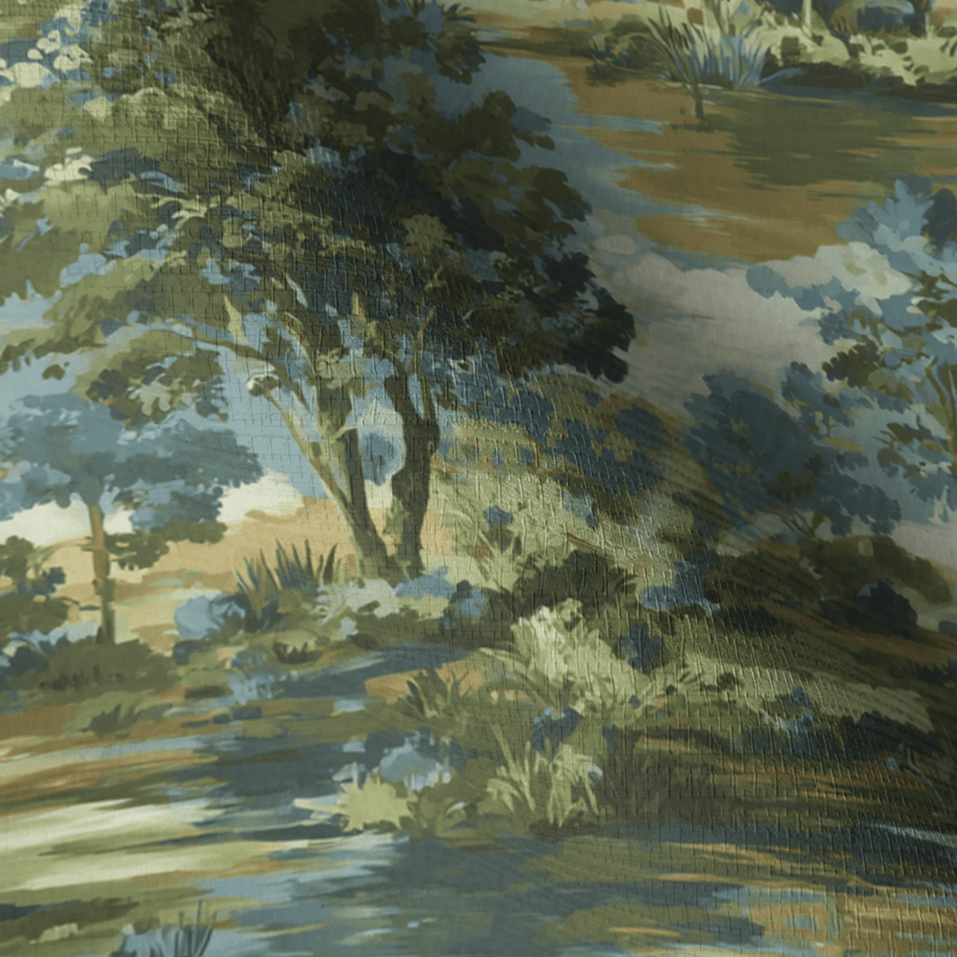 Midnight Spruce Faux Grasscloth Wallpaper - Painted Paper