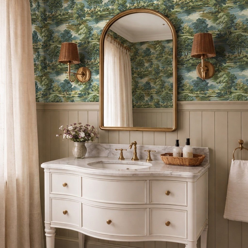 Midnight Spruce Faux Grasscloth Wallpaper - Painted Paper