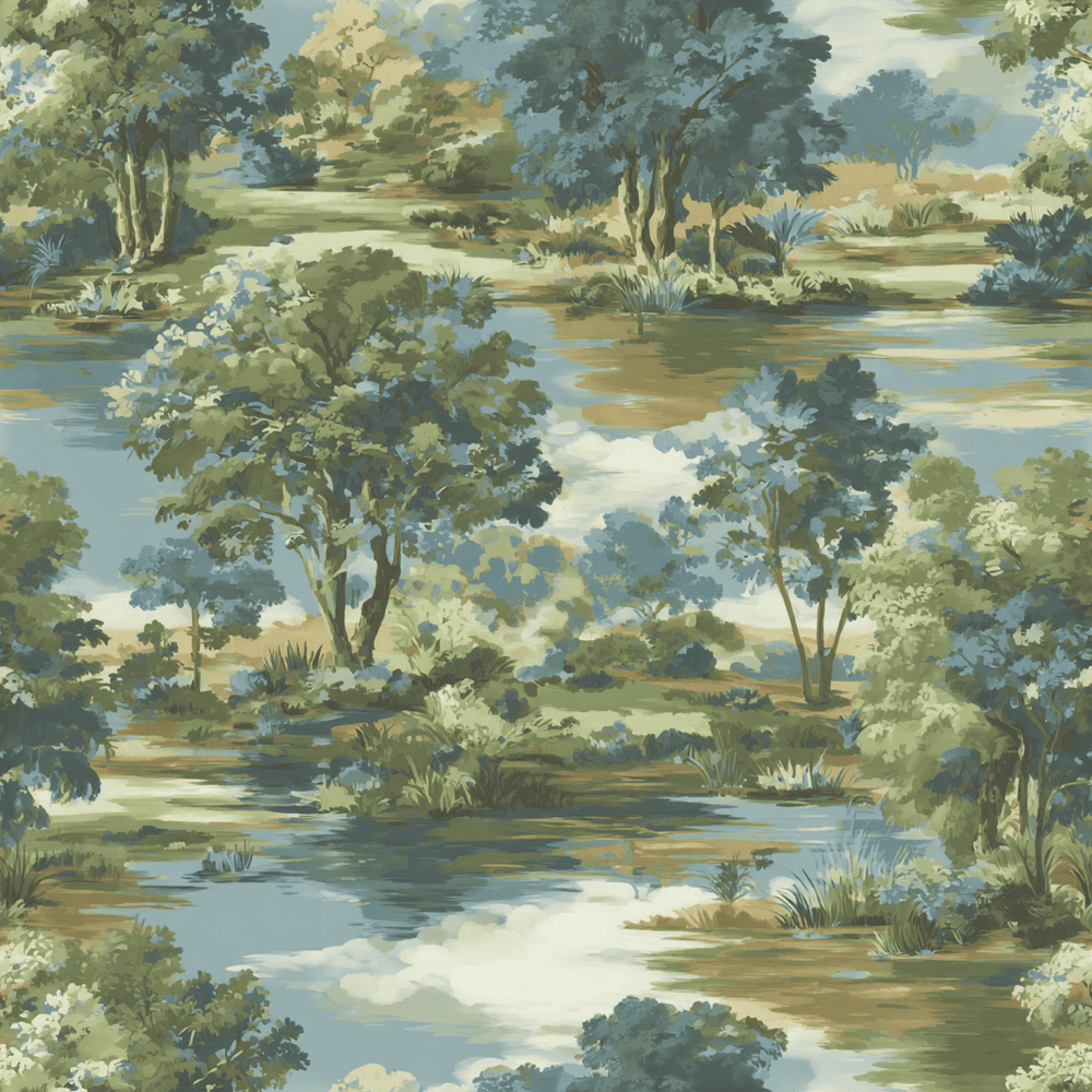 Midnight Spruce Wallpaper - Painted Paper