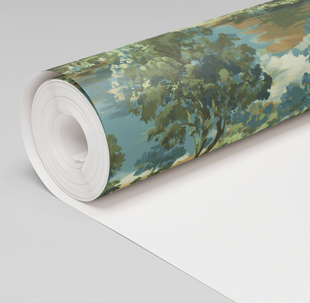 Midnight Spruce Wallpaper - Painted Paper