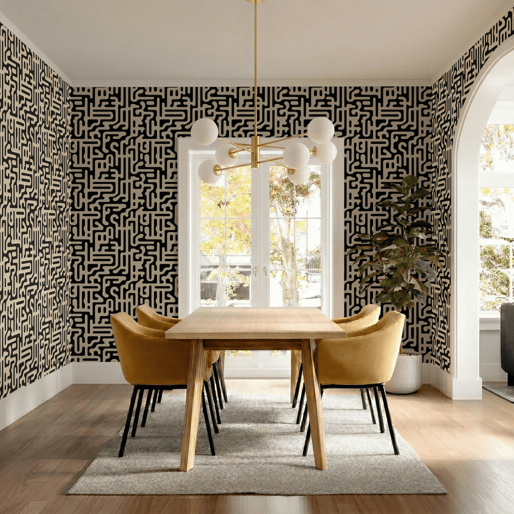 Milo Maze Wallpaper - Painted Paper